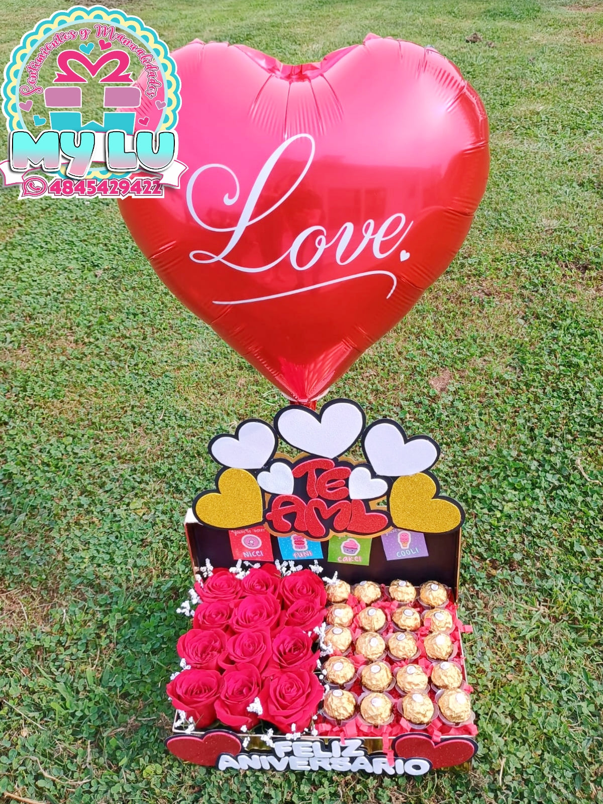 Anniversary Flower and Chocolate Box