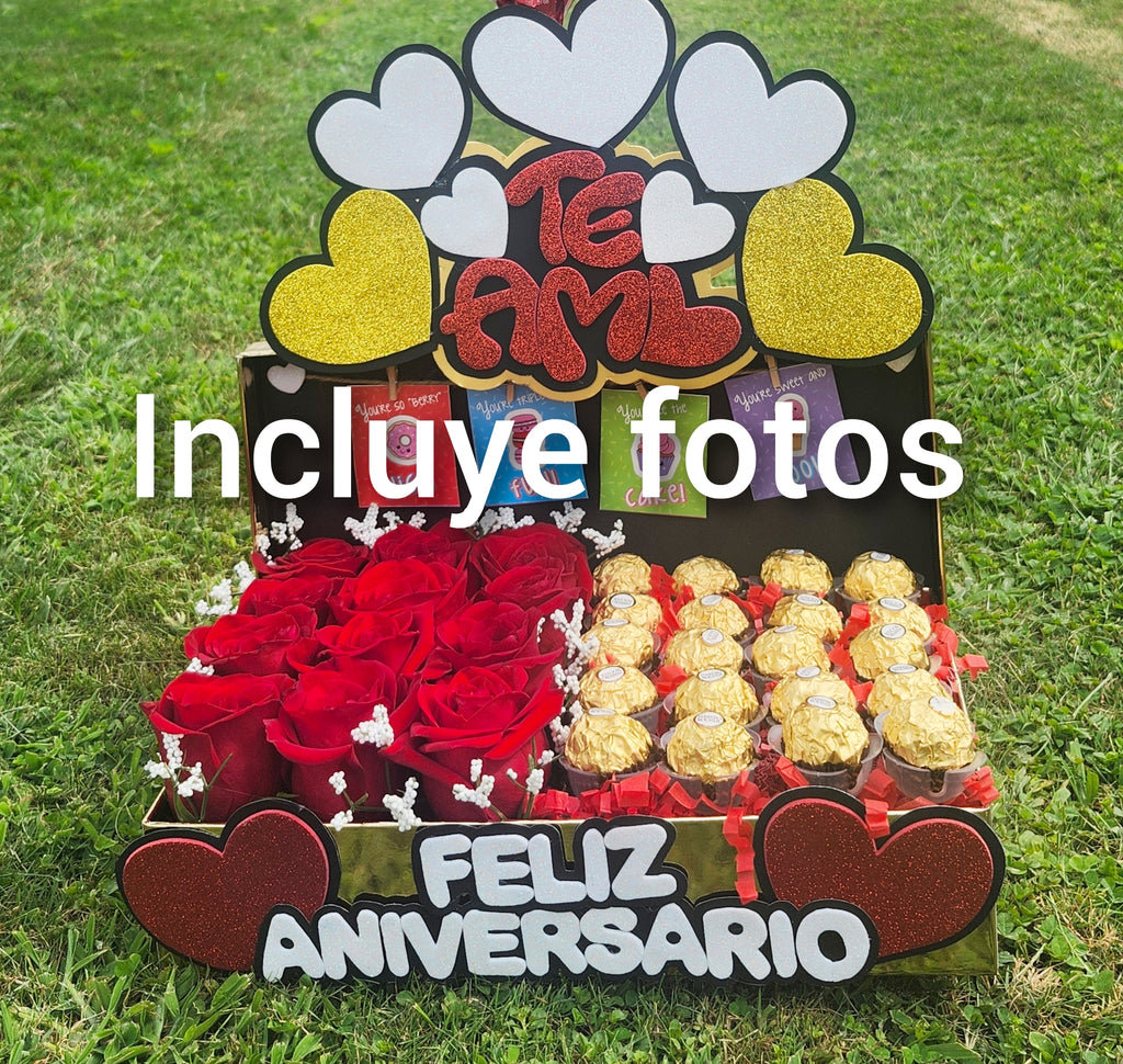 Anniversary Flower and Chocolate Box
