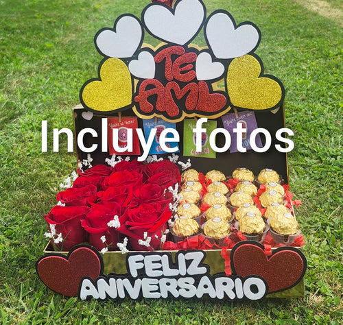 Anniversary Flower and Chocolate Box
